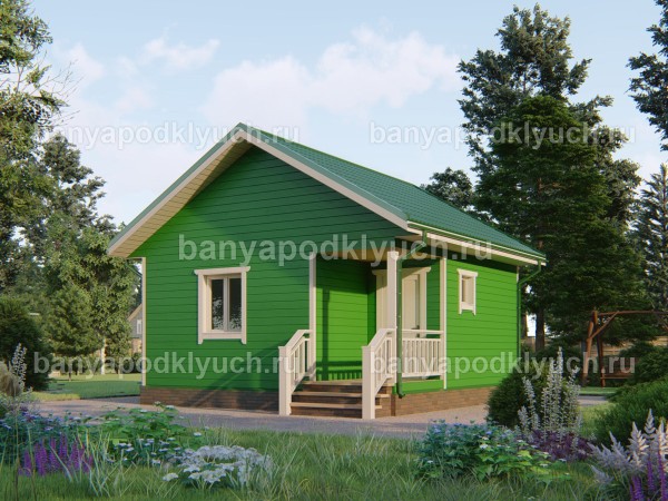 Каркасная баня 6 на 6 м